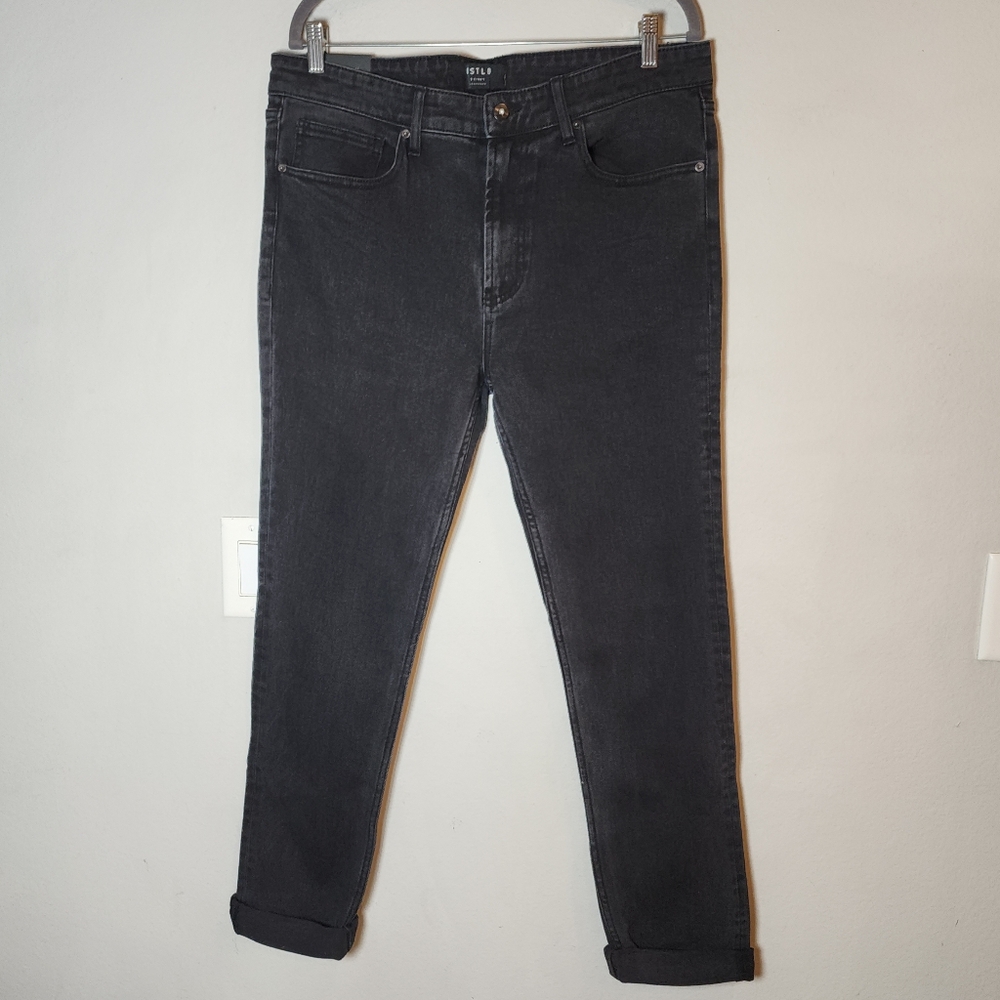 NWT DSTLD Black Washed Skinny Jeans Size 36 (31.5" Inseam Uncuffed)